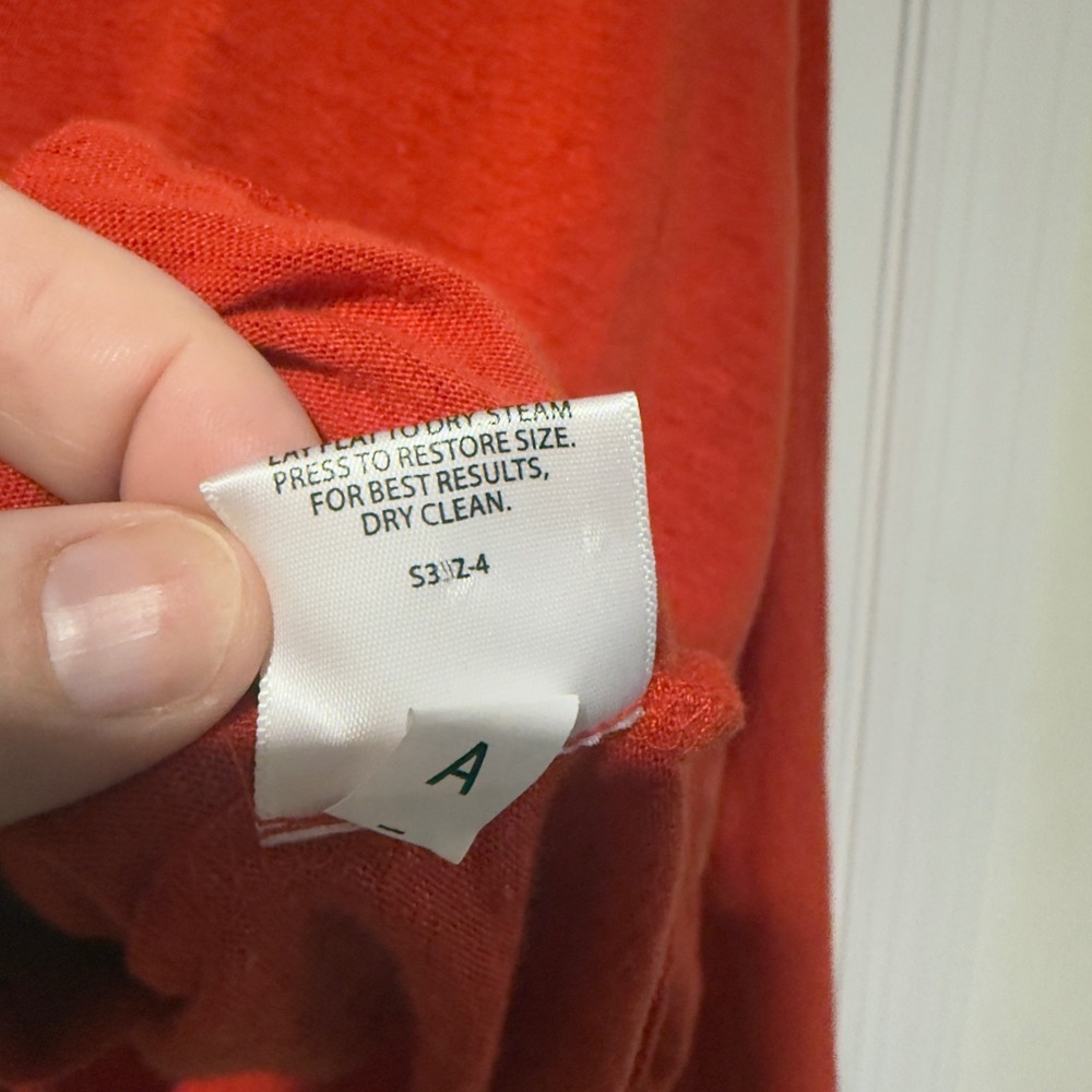 Eileen Fisher Firefly Orange Linen Jersey Hoodie XL - Picture 5 of 7